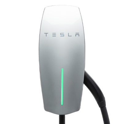 A Tesla pod point EV charger.